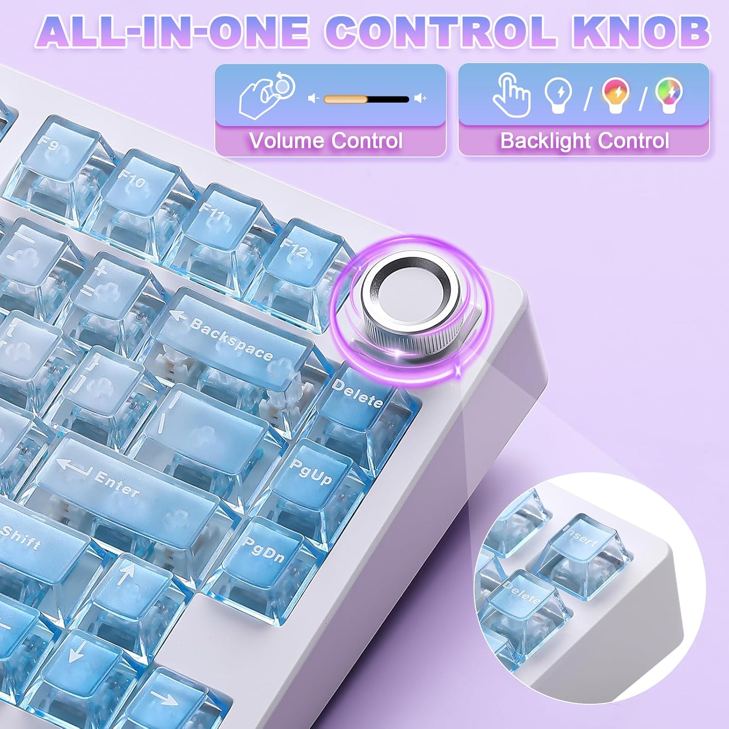 Detalle de MIKIBY N75 V2 Mechanical Keyboard: 75% Layout, Gasket, Tri-Mode Wireless