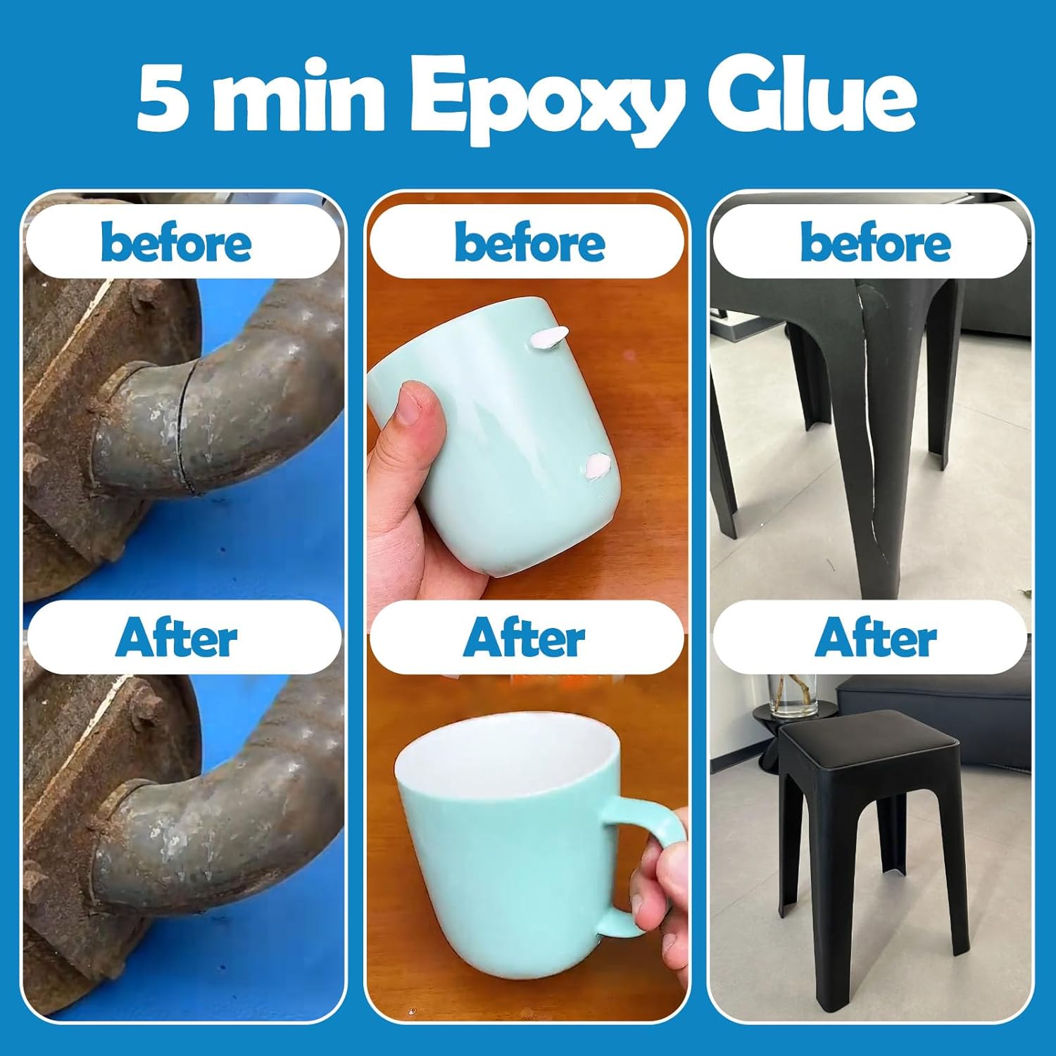 Thumbnail 1 de Colla epossidica bicomponente trasparente 250 ml – 5 minuti, resistente al calore
