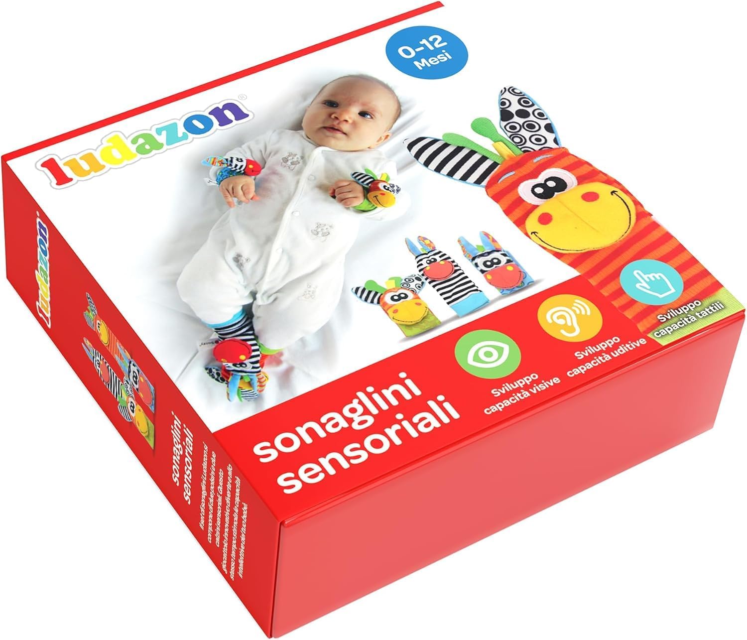 Thumbnail 6 de Sonaglini Sensoriali Montessori LUDAZON: Calzini e Polsini Sonori per Neonato 0–12 mesi