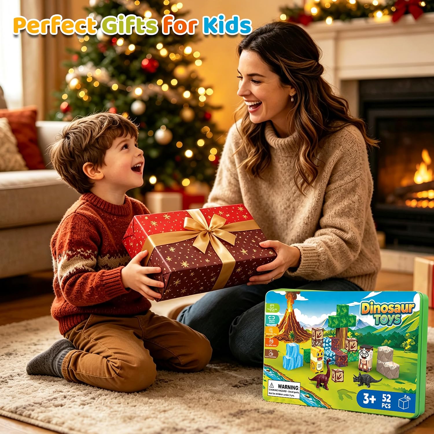 Detalle de Magnetic Building Blocks Travel Set, 52 Pieces