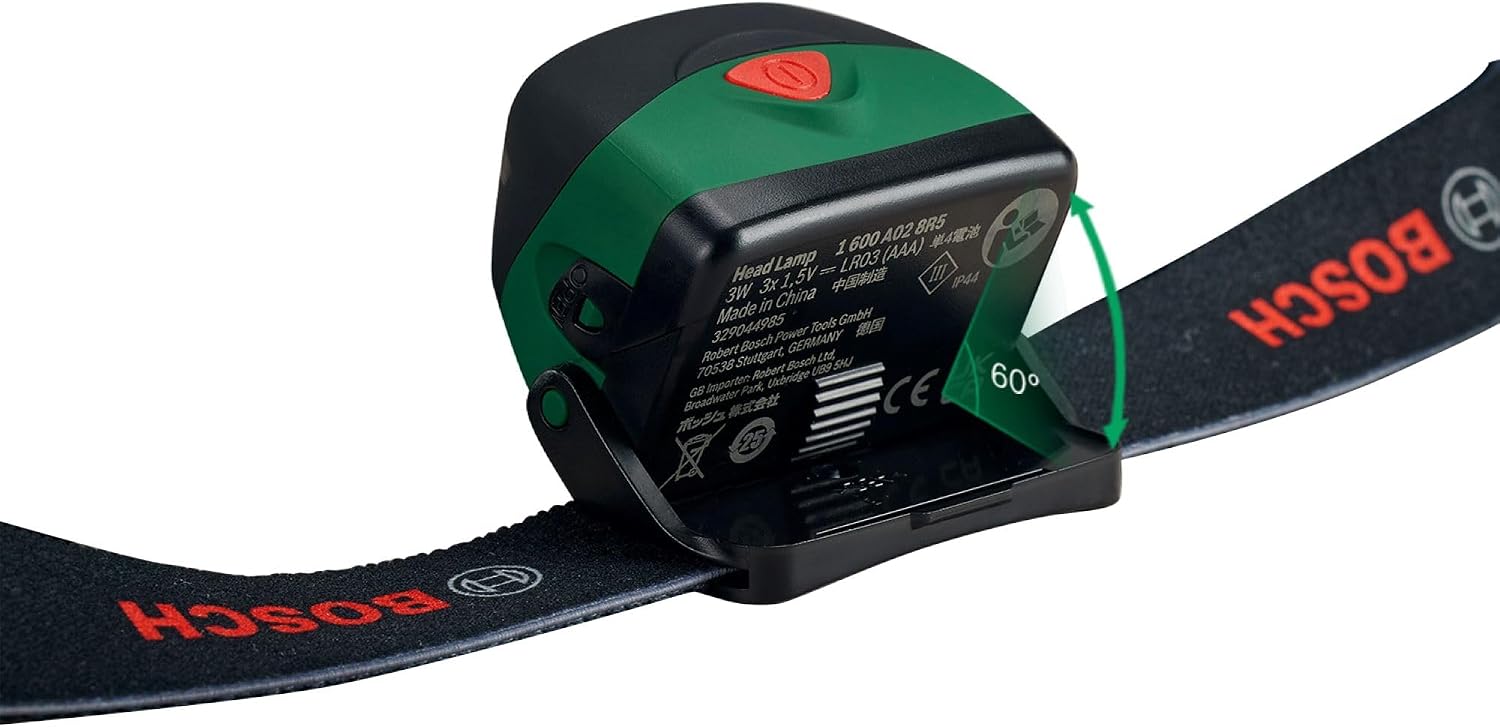 Detalle de Bosch HEADLAMP ヘッドランプ 190ルーメン・3モード・9段階角度調整