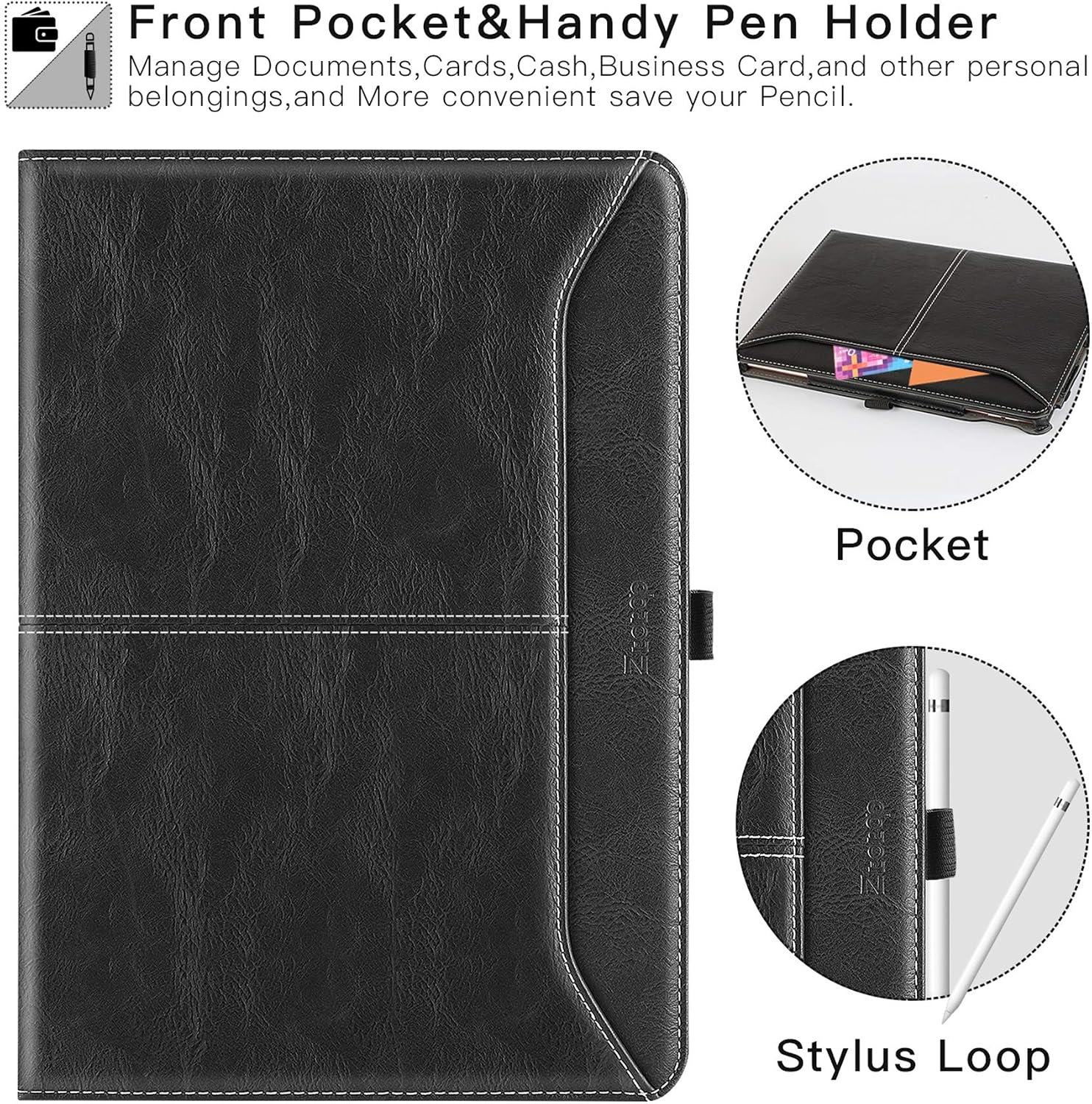 Detalle de ZtotopCases iPad 10.2 case, leather folio
