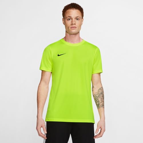 Detalle de Nike M NK Dry Park VII Jsy SS camiseta de fútbol de manga corta para hombre, amarillo Volt/Black
