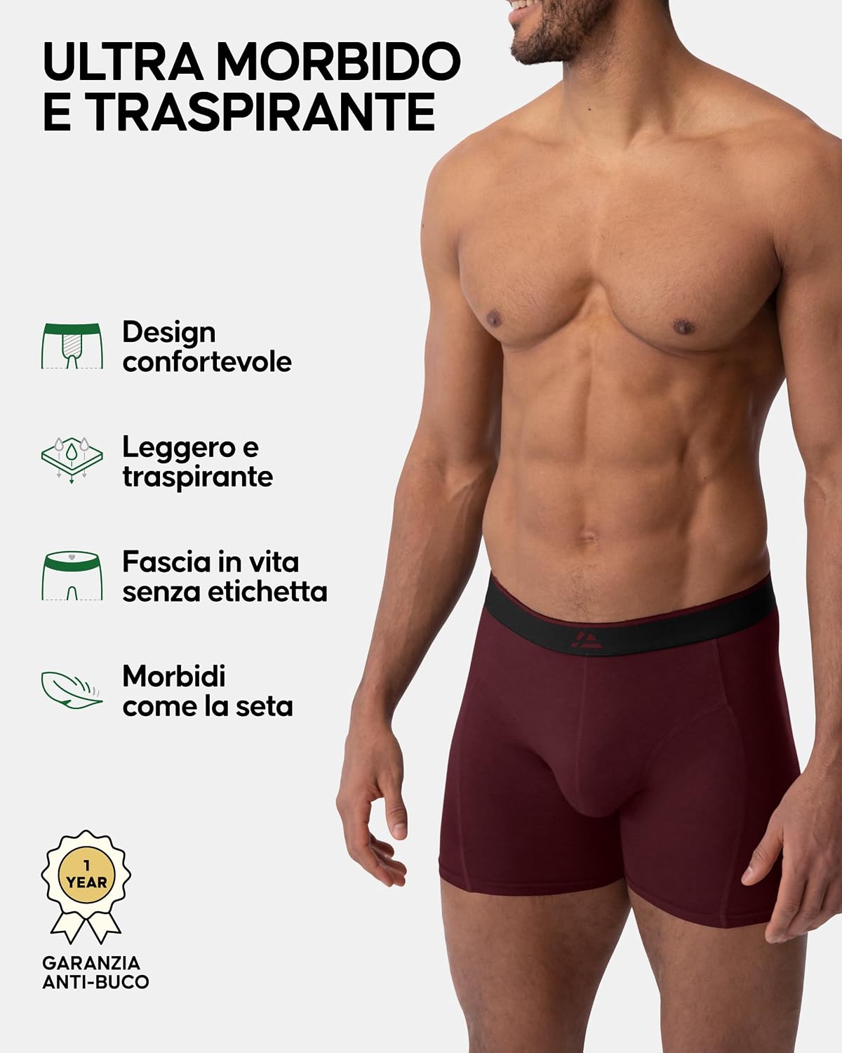 Thumbnail 2 de DANISH ENDURANCE Boxer Bamboo Uomo 3 Paia