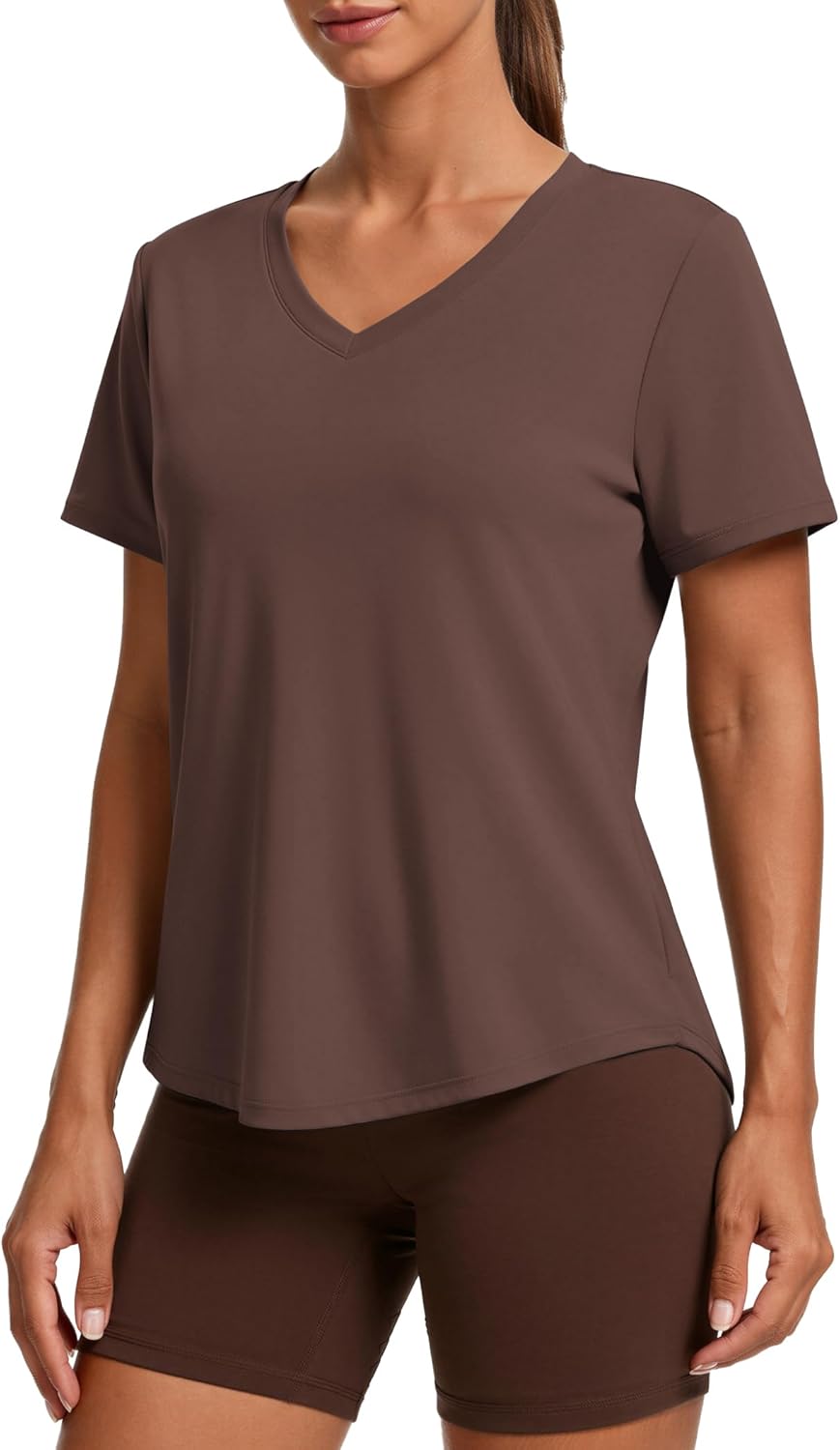 Thumbnail 6 de PINSPARK Soft Workout Tops for Women (Short Sleeve V-Neck, UPF 50+ Moisture Wicking)