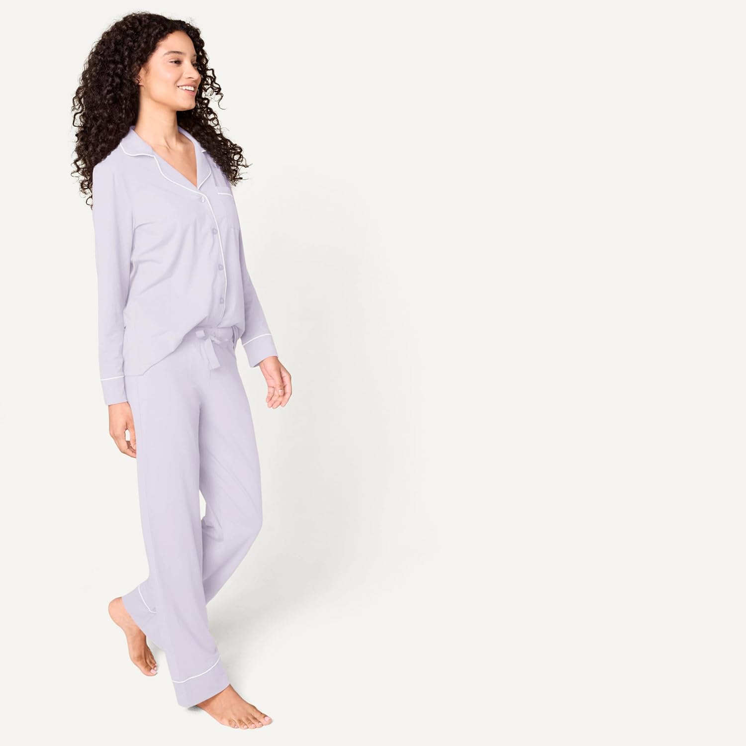 Thumbnail 2 de Amazon Essentials Women's Cotton Modal Long-Sleeve Shirt and Full-Length Bottom Pyjama Set