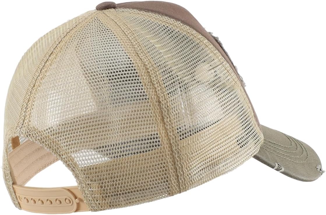 Thumbnail 3 de Decentron Mens Vintage Mesh Trucker Hat – Adjustable Snapback Cap