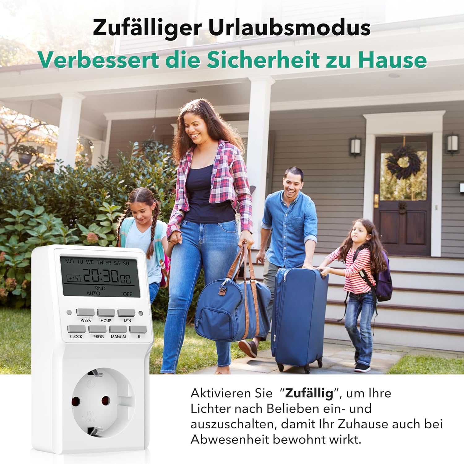 Thumbnail 2 de HBN Wochenzeitschaltuhr 20 Schaltprogramme bis 3680 W