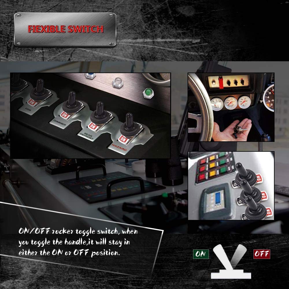 Thumbnail 6 de COROTC 8-Pack 2 Pin Toggle Switches 20A 125V AC ON/OFF
