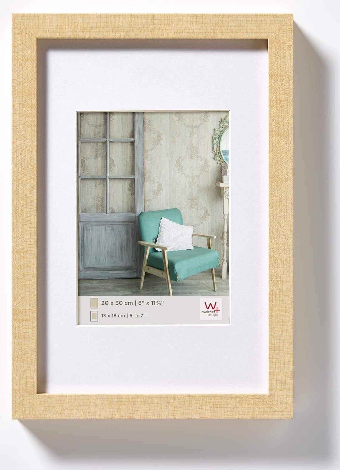 Thumbnail 3 de walther design Cadre photo gris Stockholm en bois, verre véritable, 30 x 45 cm (EA045D)