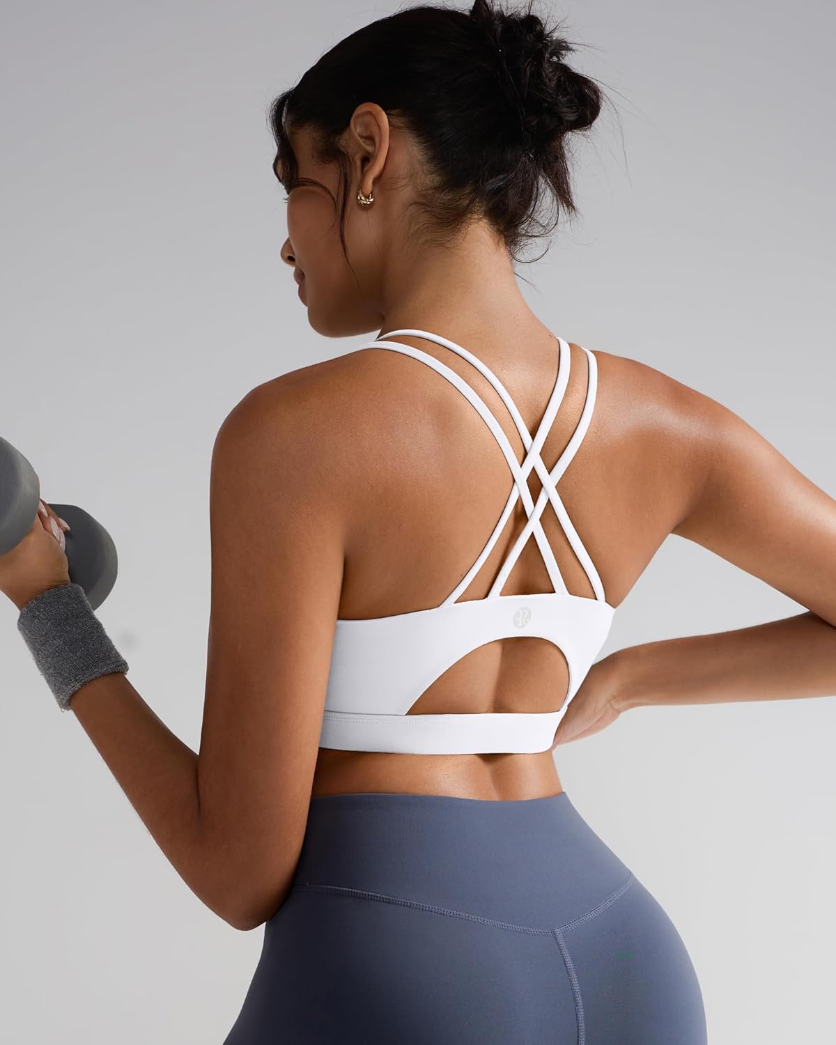 Thumbnail 6 de RUNNING GIRL Padded Sports Bra Tank Top with Crisscross Open-Back (Medium Support)