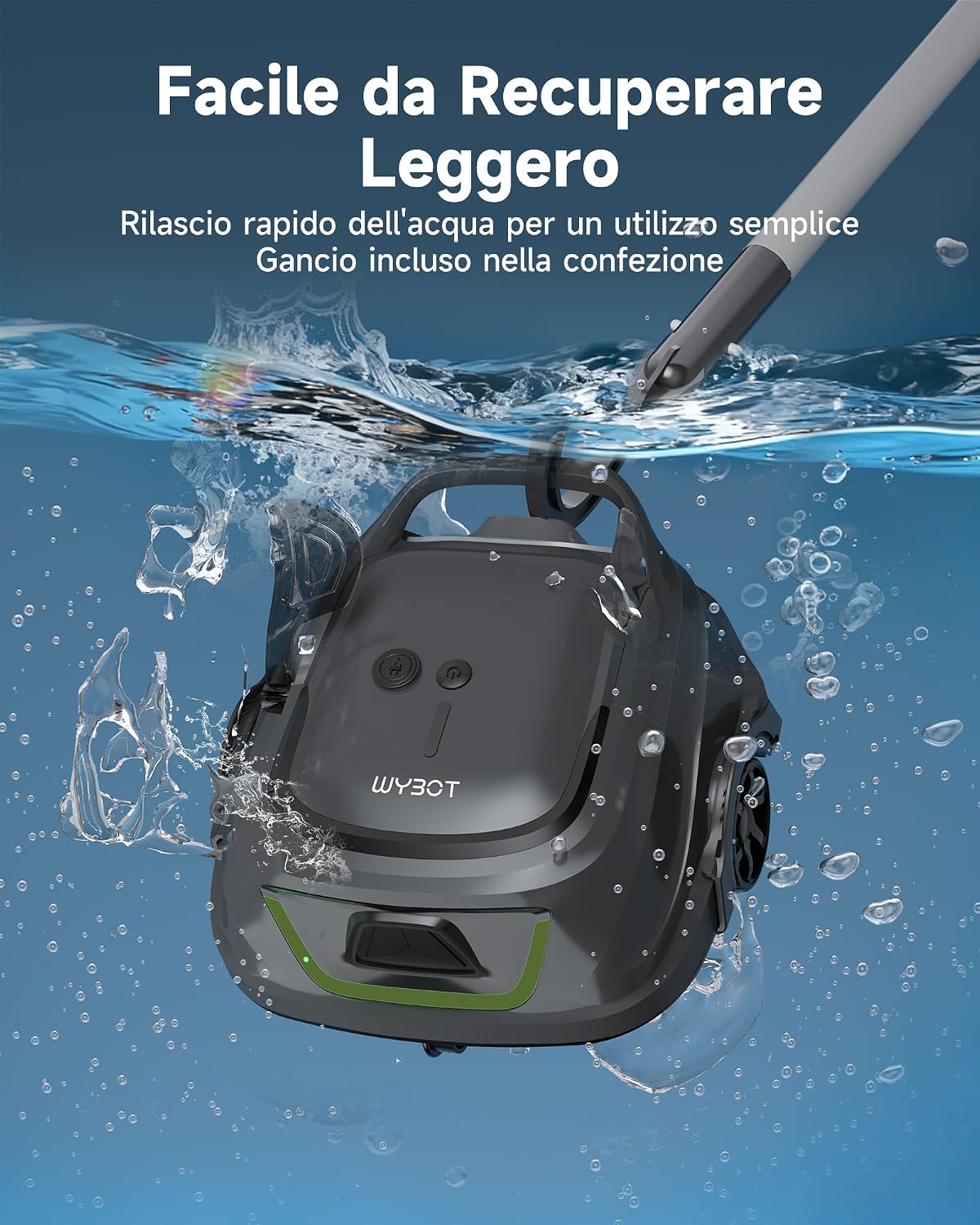 Thumbnail 5 de WYBOT A1p: Robot Piscina Senza Fili per Pulizia Autonoma di Aree Fino a 100 m²
