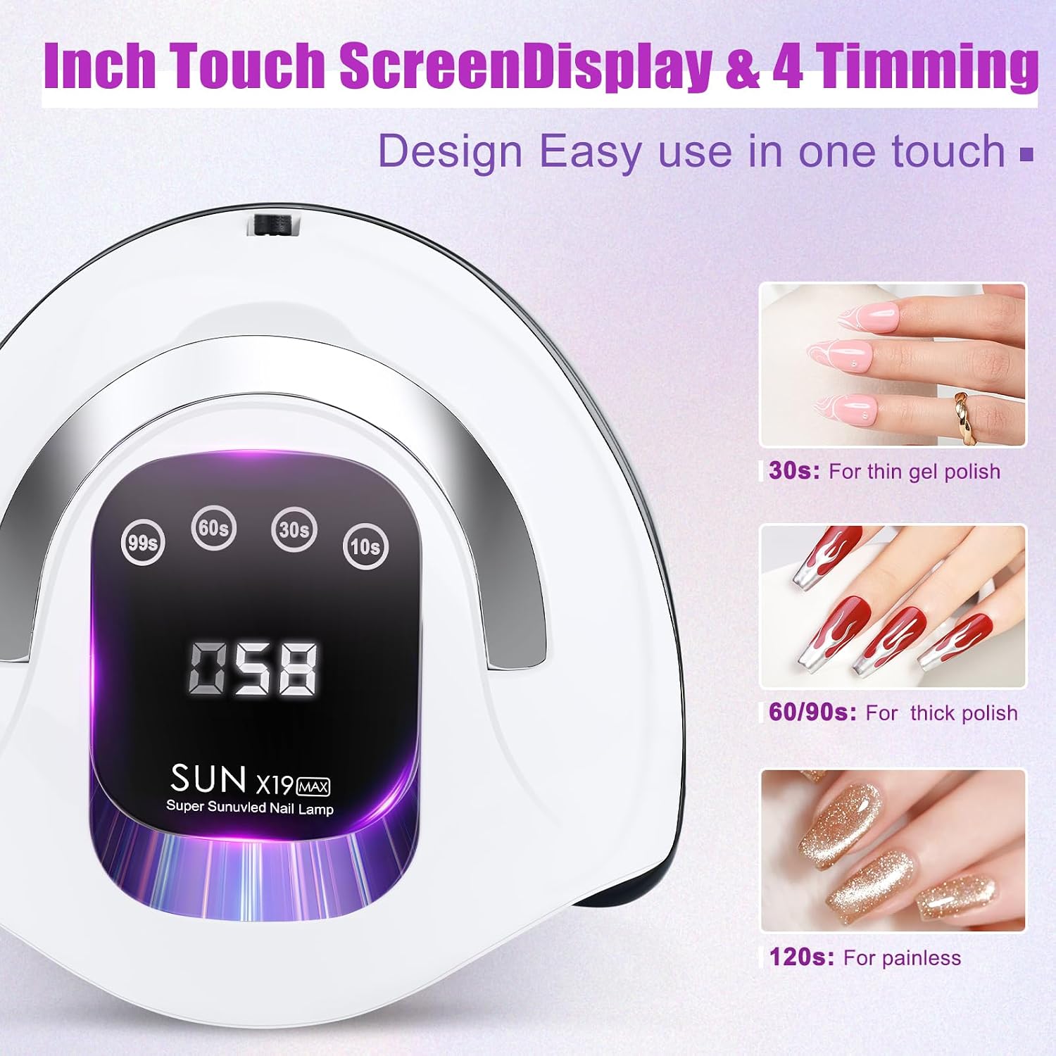 Detalle 2 de Wisdompark 320W UV LED Nail Lamp