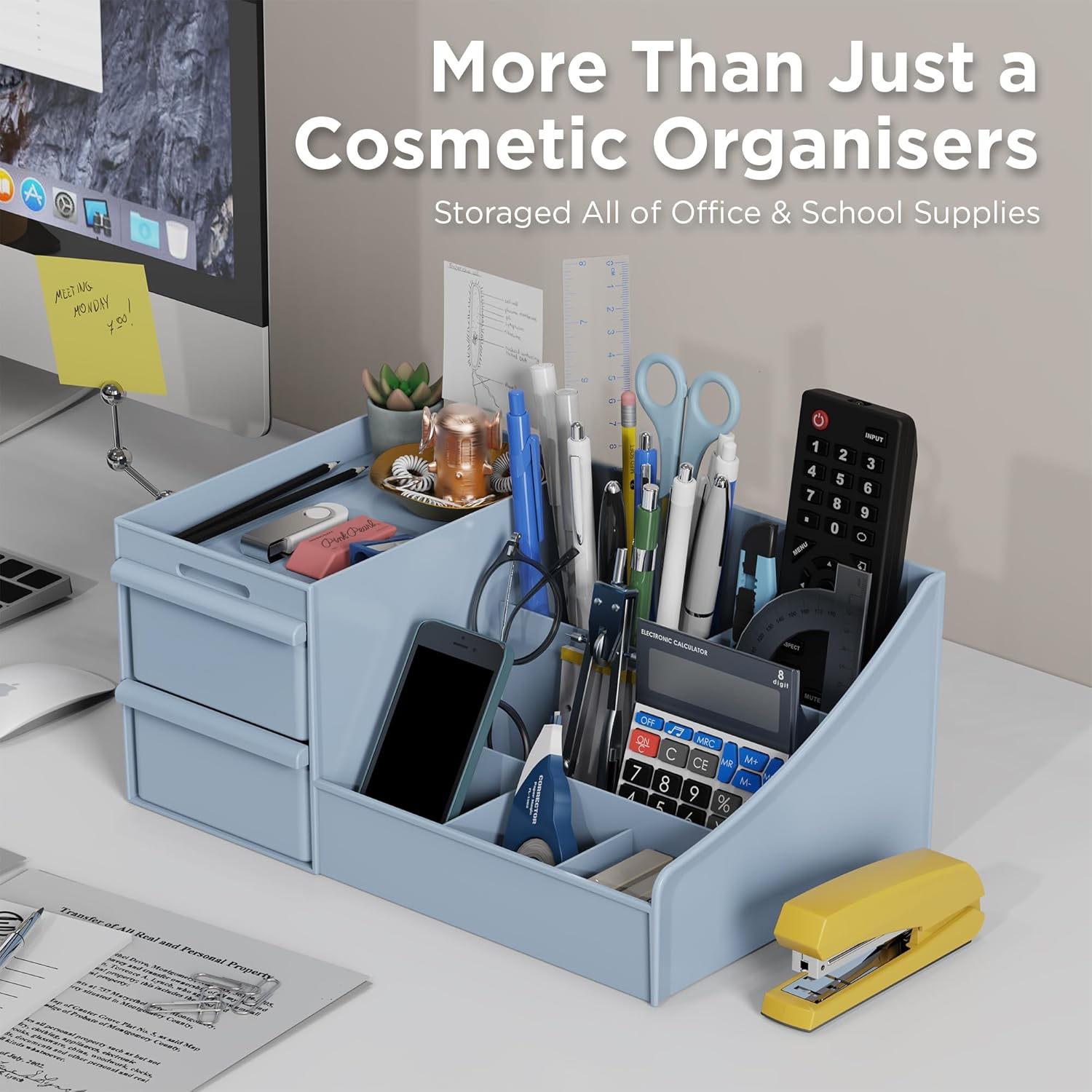 Thumbnail 4 de DancesCat Makeup Organizer Storage Drawers (Large Capacity, Blue)