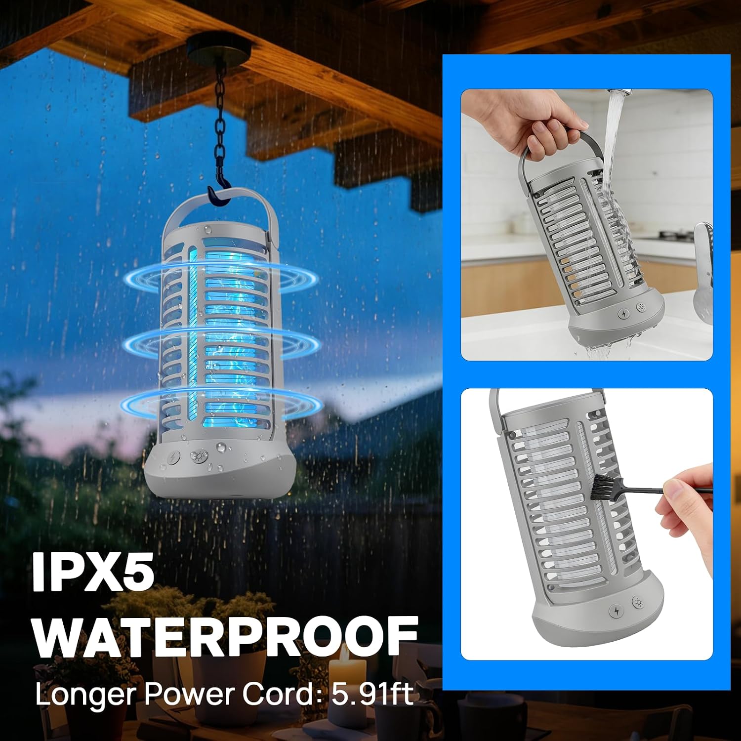 Thumbnail 2 de Bug Zapper Outdoor: 2-in-1 4200V Electric Mosquito Zapper and Lantern