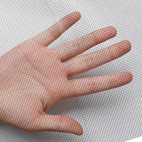 Detalle de MYCARBON 2 Pcs Mosquitera para Ventana Autoadhesiva 150x180 cm Negra – Protección eficaz contra insectos sin perforar