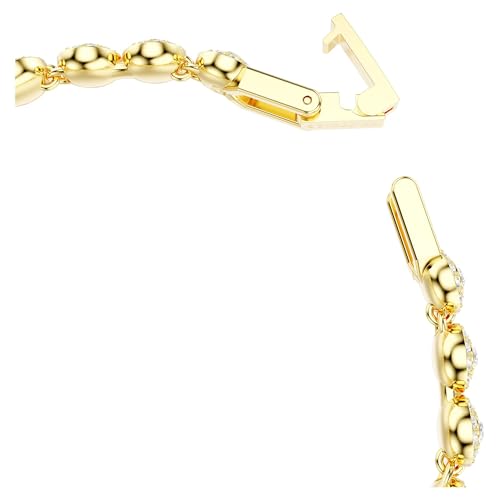 Detalle de Conjunto Swarovski Una Angelic: Collar y Pulsera con pavé transparente en tono oro