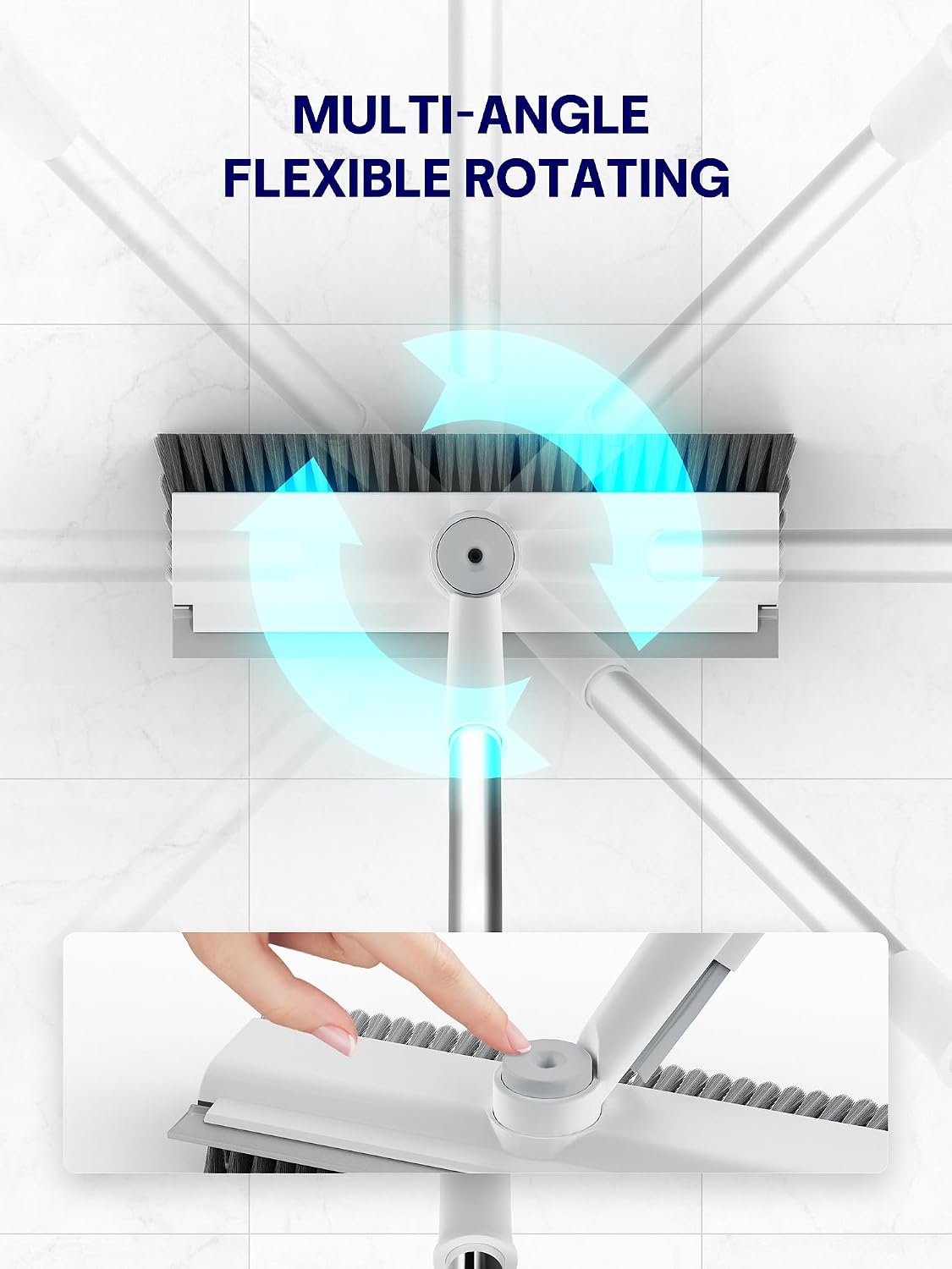Detalle de HelpX Floor Scrub Brush with Stainless Steel Handle
