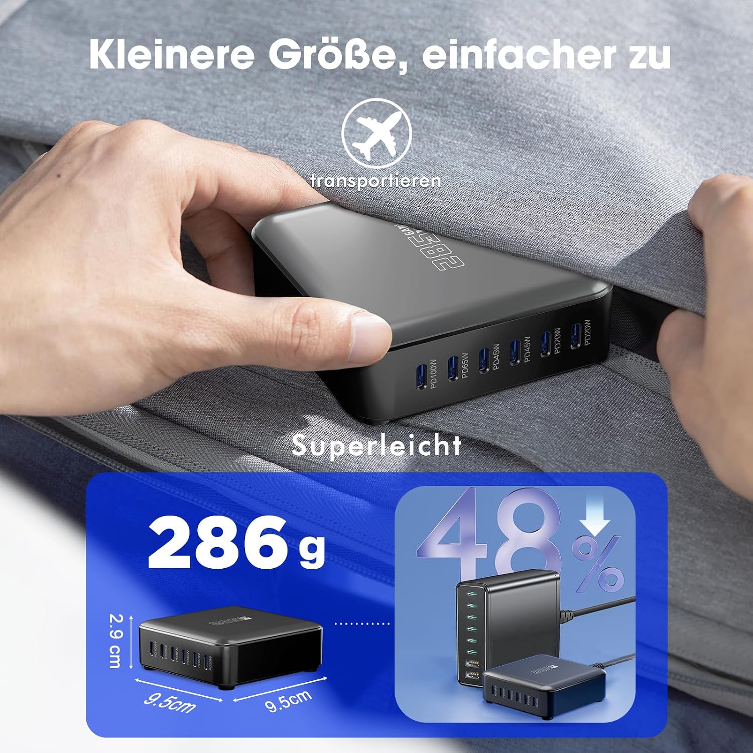 Thumbnail 5 de GaN-III 285W USB C Ladegerät