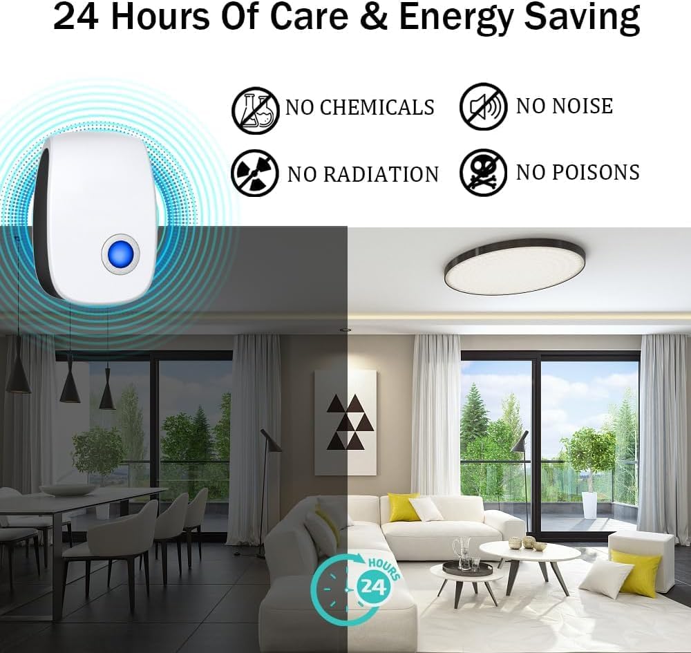 Detalle de Vogholic Ultrasonic Pest Repellers, 6-Pack, Plug-In Indoor Pest Control