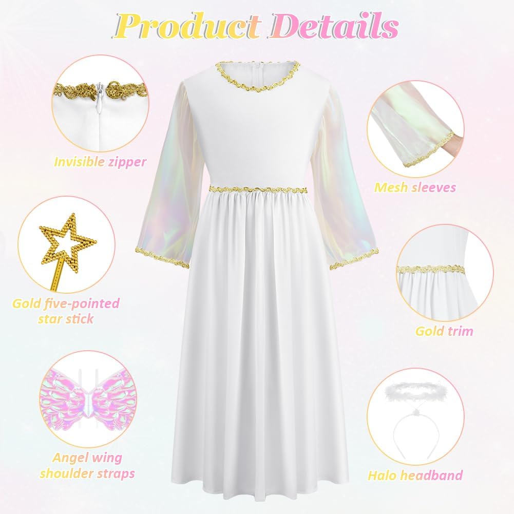 Detalle de AYBUY Costume da Bambino Angelo 4PCS 👼
