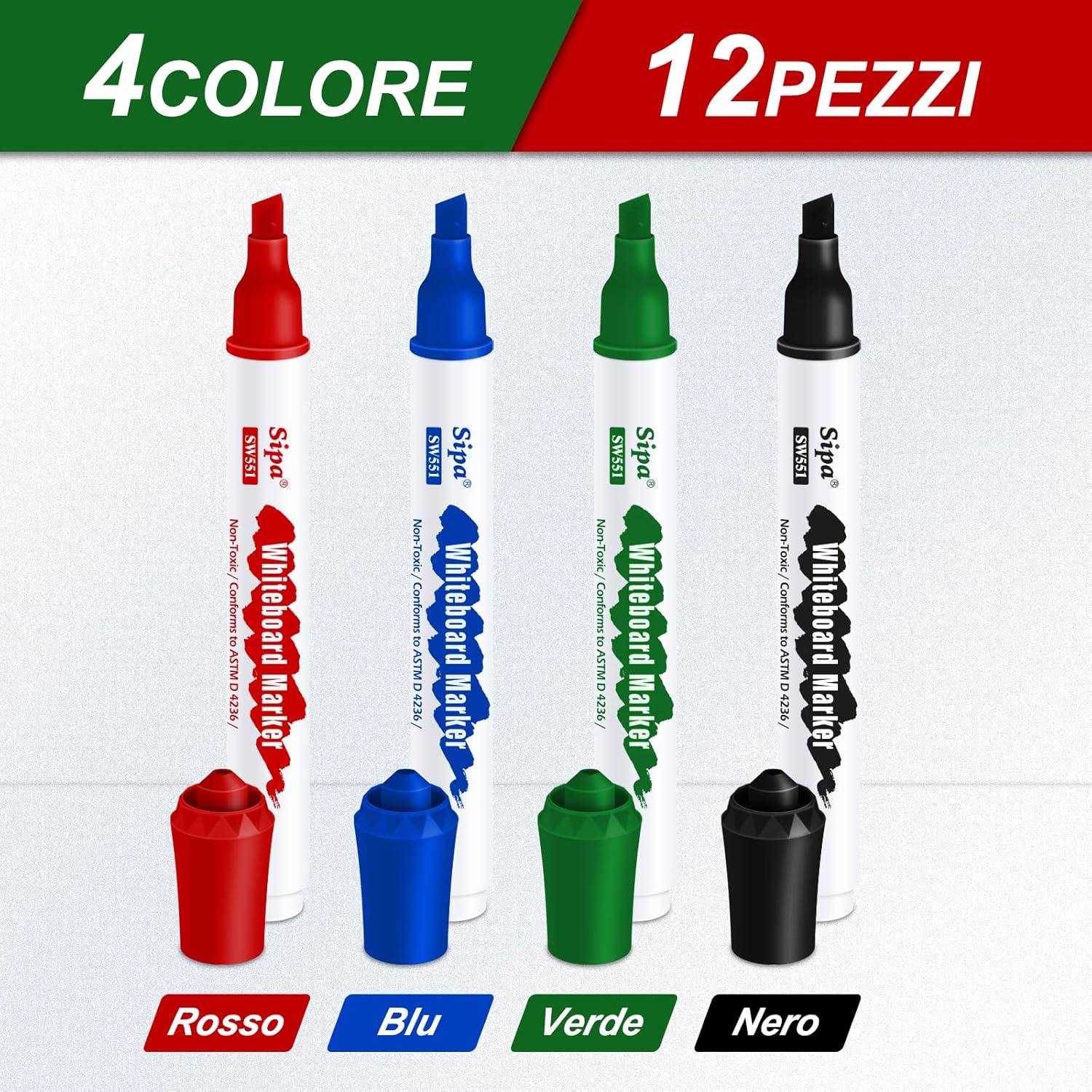 Detalle de Pennarelli per lavagna bianca Sipa 4 mm