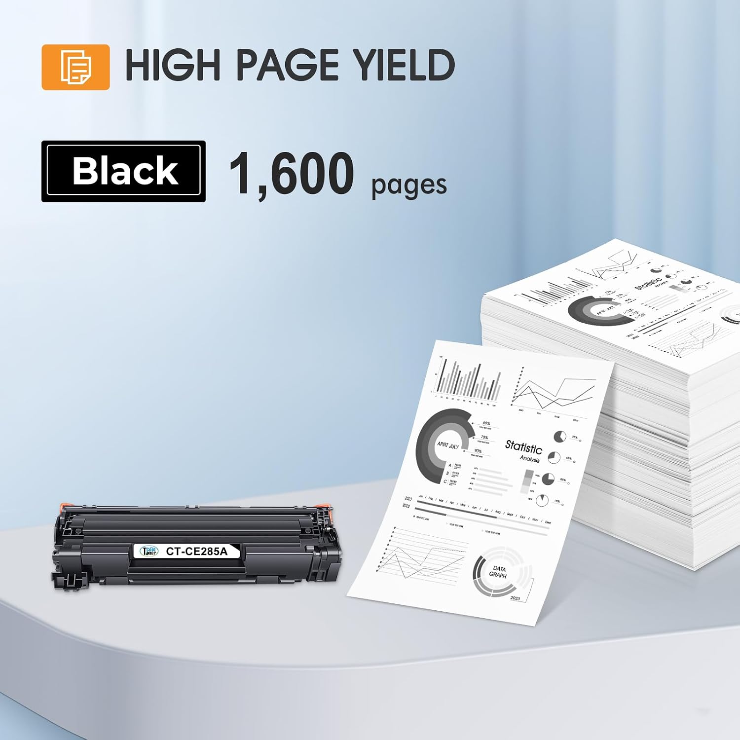 Detalle de HP-Compatible CE285A Black Toner Cartridge