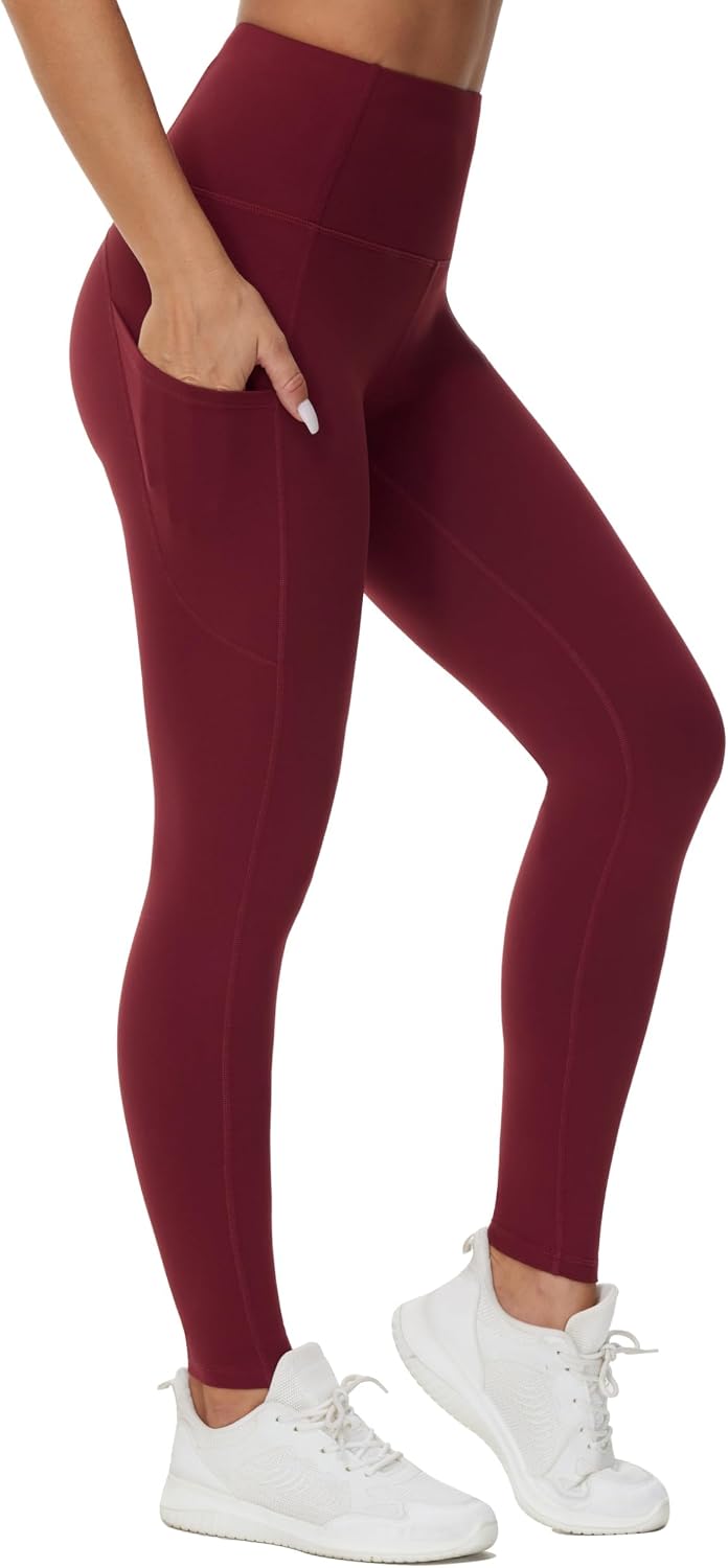 Detalle de THE GYM PEOPLE Thick High Waist Yoga Pants with Pockets — Tummy Control leggings 🧘♀
