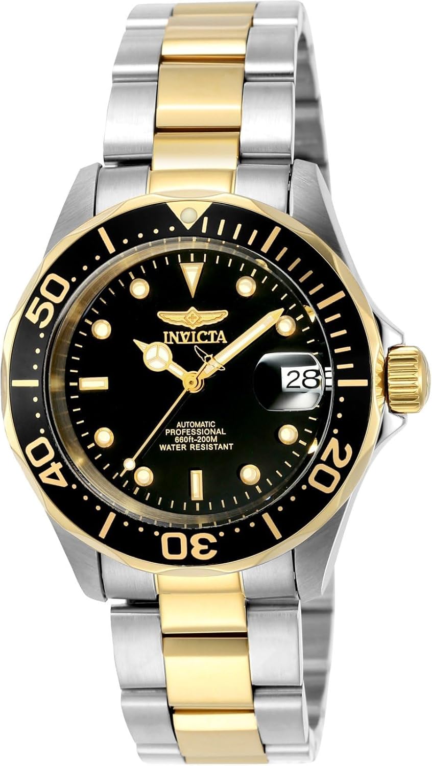 Detalle de Invicta Pro Diver Uomo: Orologio automatico da 40 mm in acciaio inox, quadrante nero