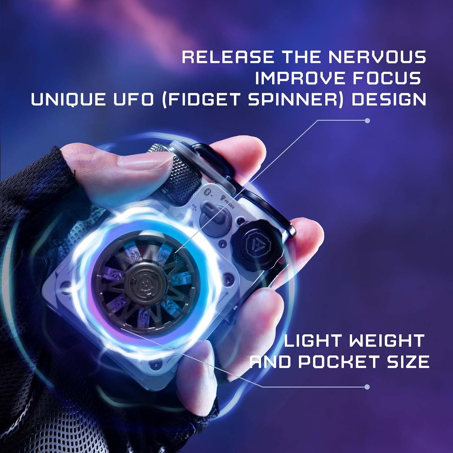 Detalle de Muzen Cyber Cube-Pro Bluetooth Speaker: Compact, Rugged, and RGB-Alive