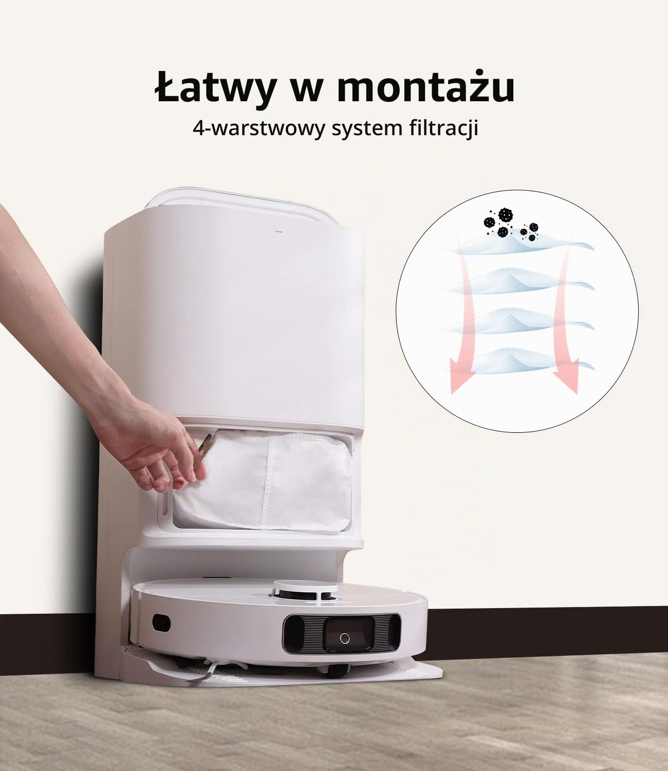 Detalle 2 de Alloytool – 8 worków do odkurzaczy Xiaomi i Dreame, pojemność 2,5 l
