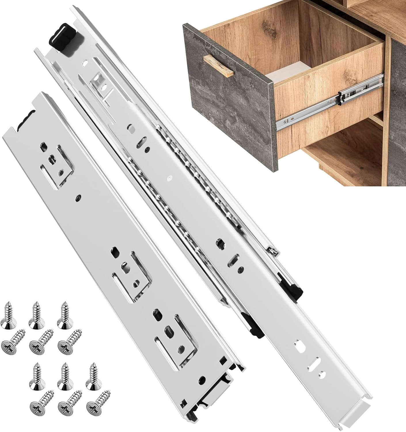 Thumbnail 6 de ToBeGreat glissière pour tiroir charge lourde 1000 mm avec serrure (1 paire, 2 pièces) pour camping-car et armoire à outils