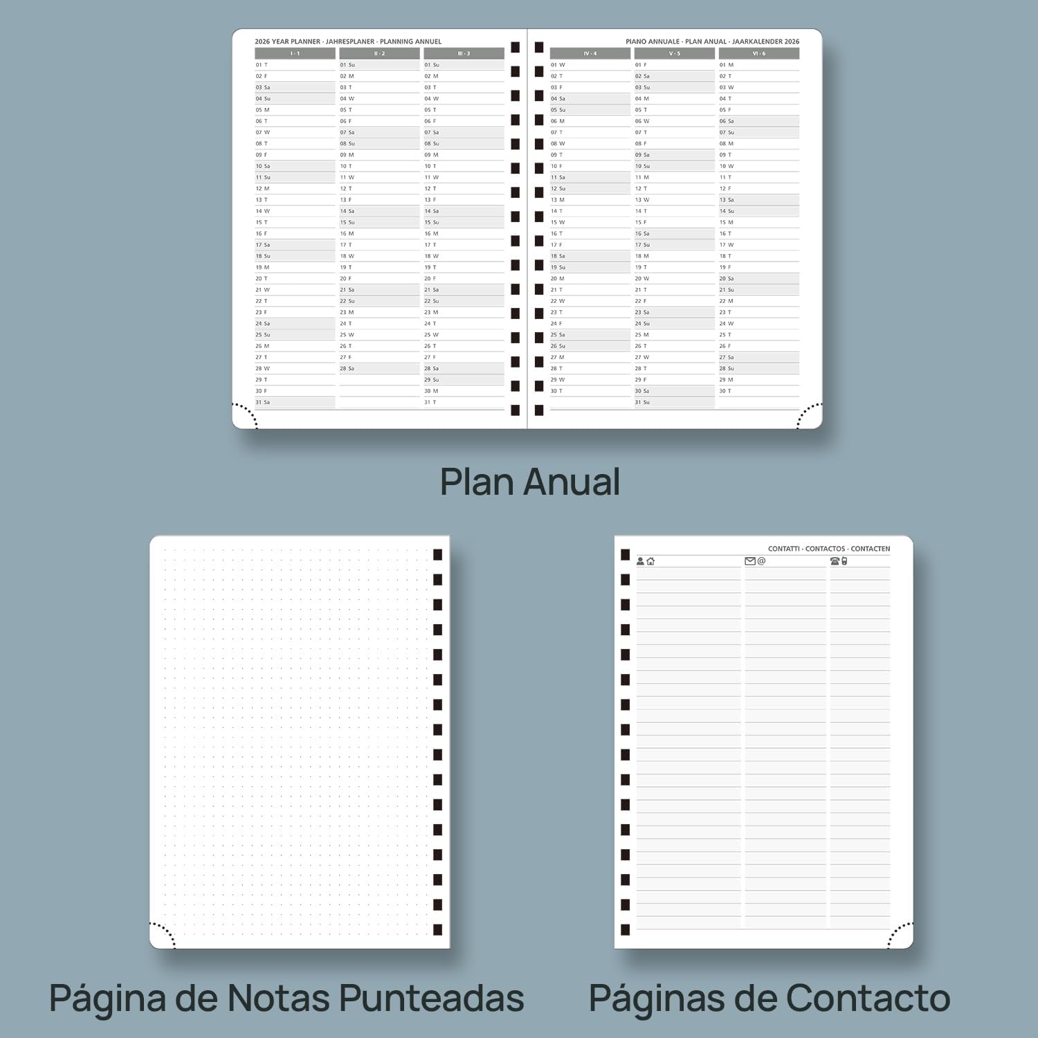 Thumbnail 4 de POPRUN Agenda 2026 Semana Vista 21,5 x 16 cm