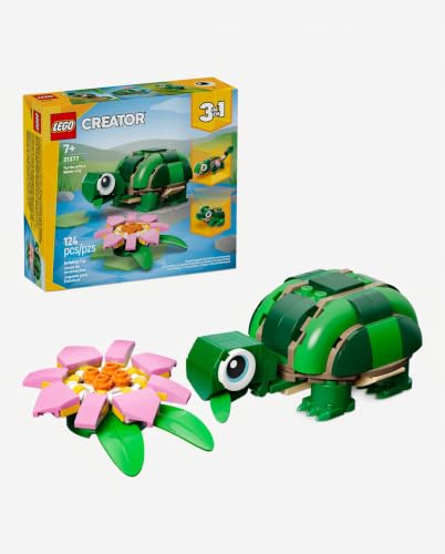 Thumbnail 6 de LEGO Creator 3-in-1 Turtle with Water Lily Flower (31377): 3 Animals in One Build