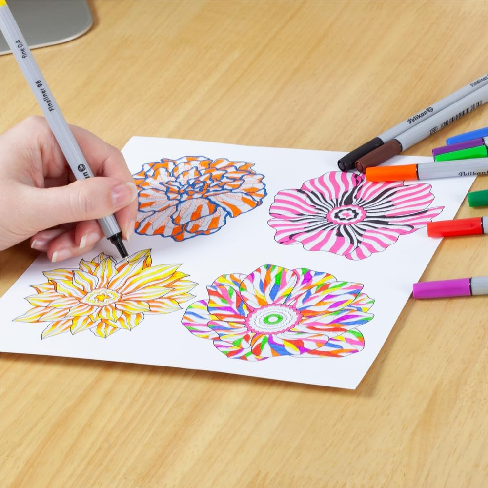 Thumbnail 1 de Pelikan 940650 Fineliner 96, 6 kleuren, 0,4 mm, metalen punt