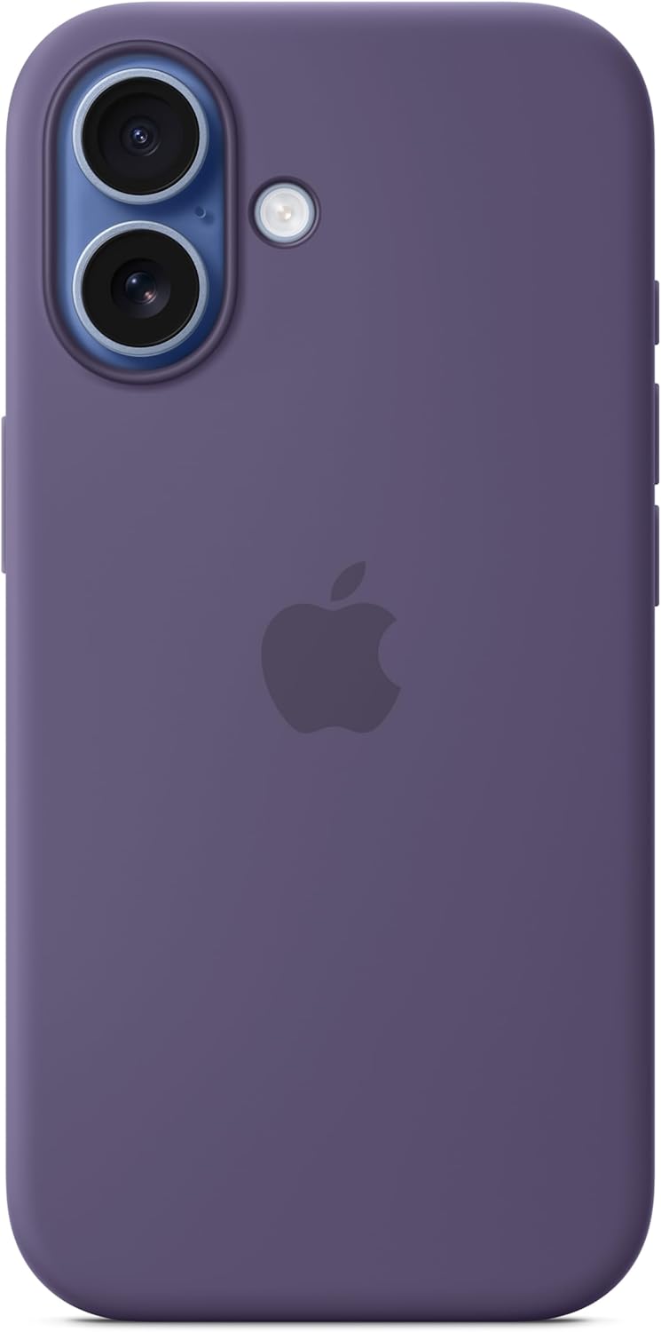 Detalle de Apple MGF04ZM/A Silicone Case for iPhone 17, MagSafe, Camera Control, Purple Fog
