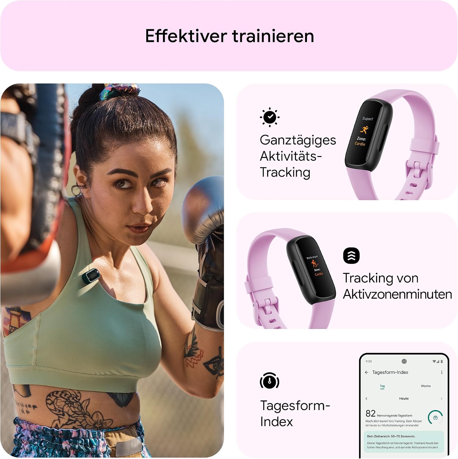 Thumbnail 3 de Fitbit Inspire 3 Gesundheits-Tracker mit bis zu 10 Tagen