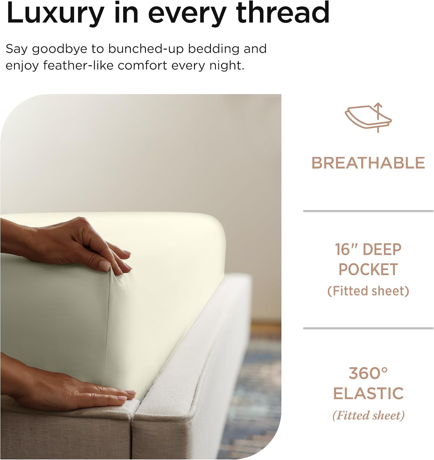 Thumbnail 4 de Threadmill Luxury 800 King cotton sheet set