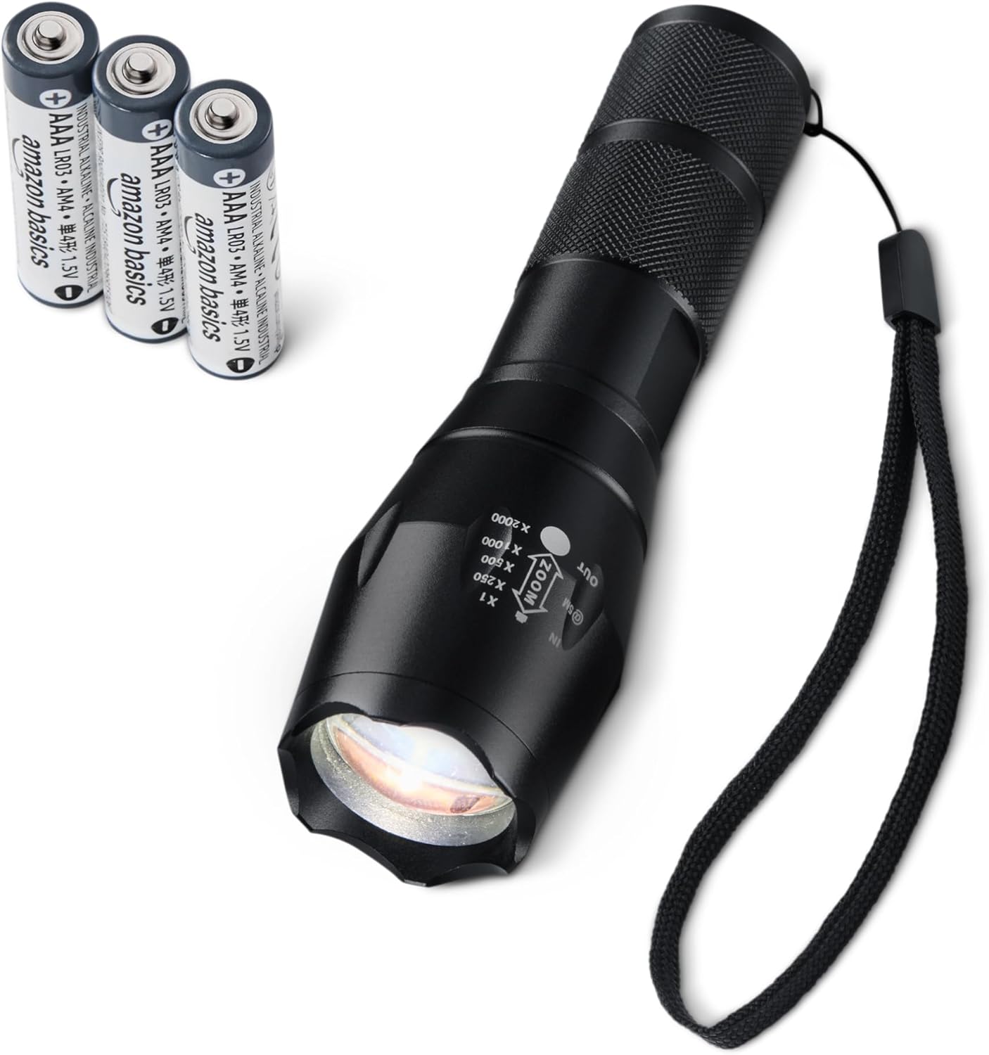 Detalle de Amazon Basics Handheld LED Flashlight (200 Lumen)