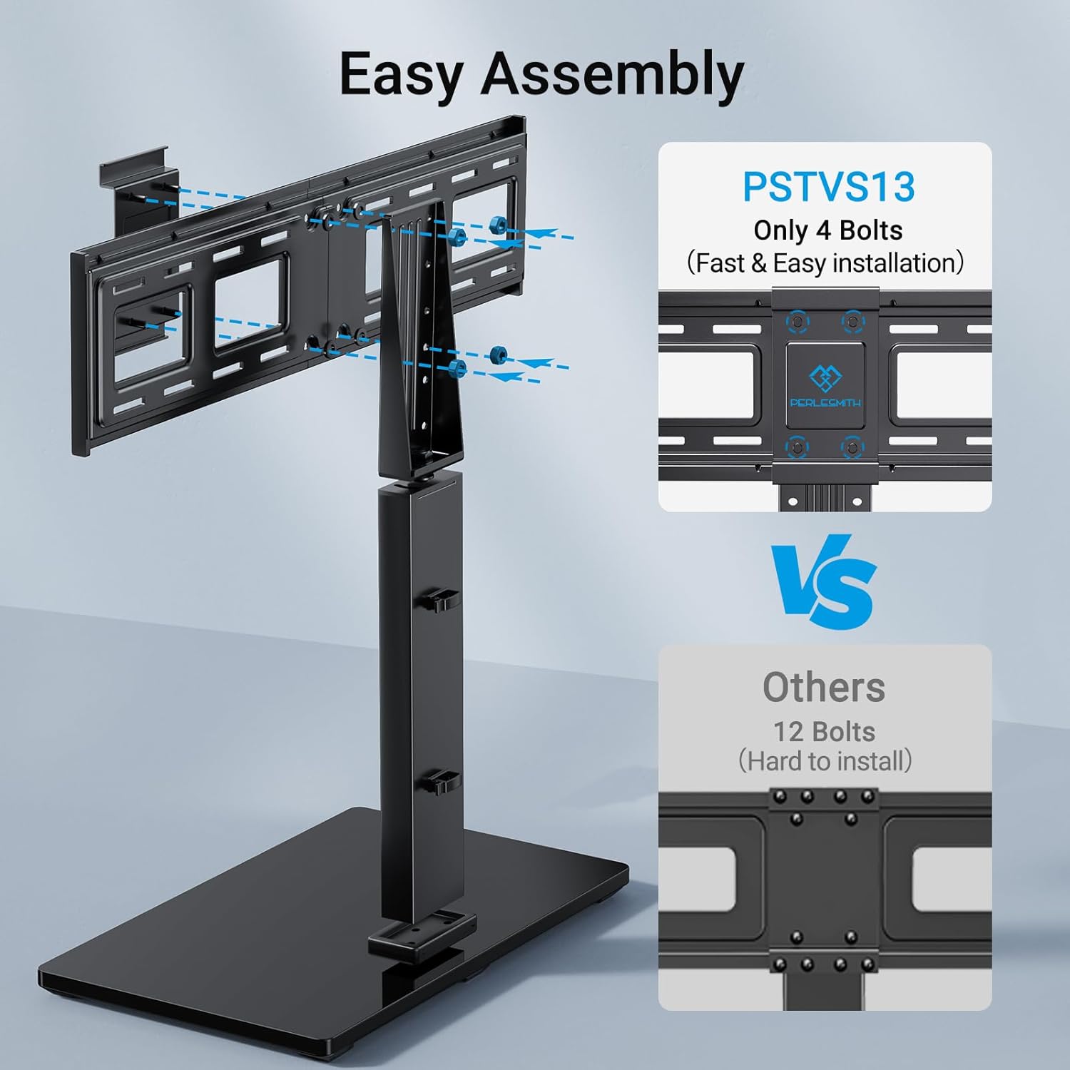 Thumbnail 6 de PERLESMITH PSTVS13 Universal TV Stand 99lbs swivel