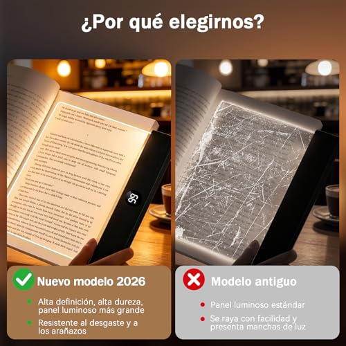 Thumbnail 5 de Luz Plana para Libros Protección Ocular, CMINGKEJI – Lámpara de Lectura para Cama (Negro)