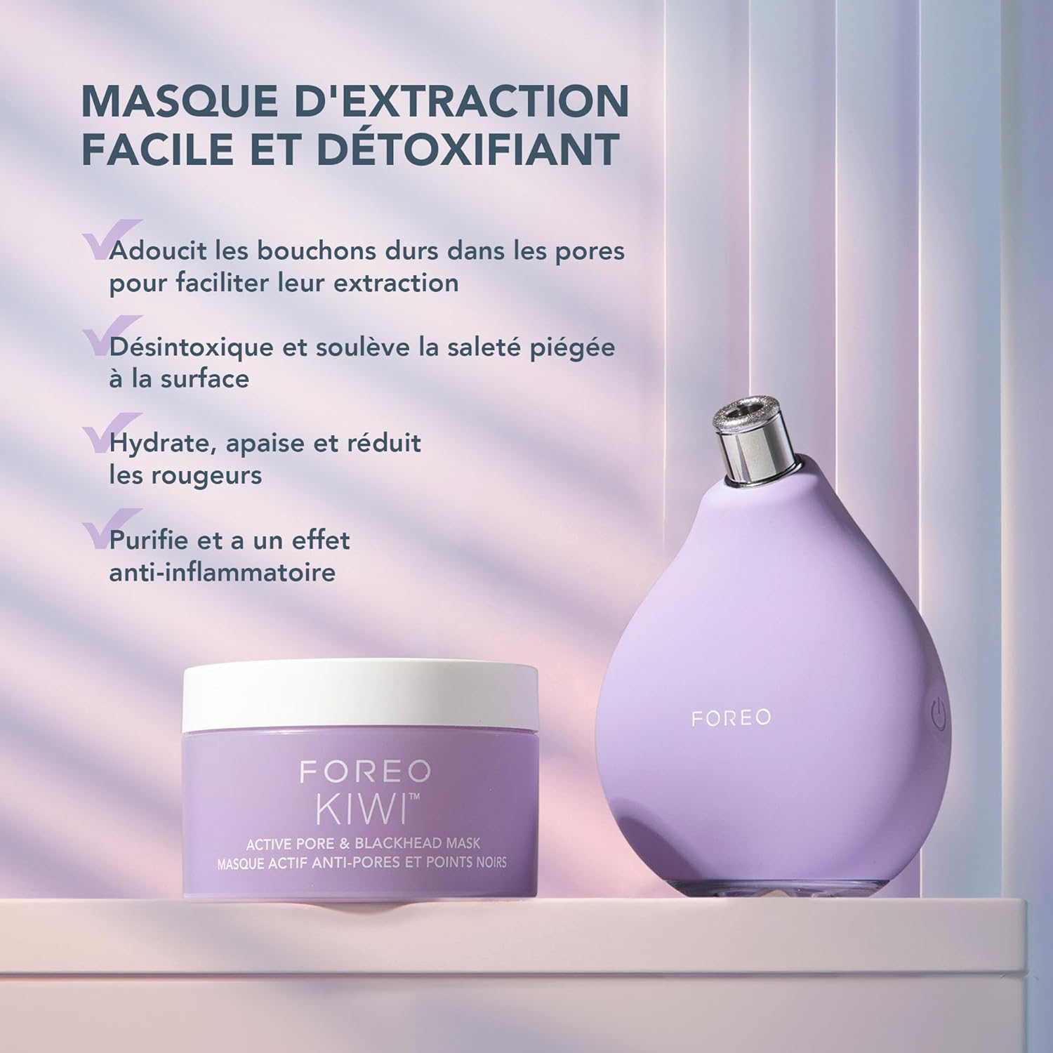 Detalle 2 de FOREO Smooth & Resurface KIWI aspirateur points noirs