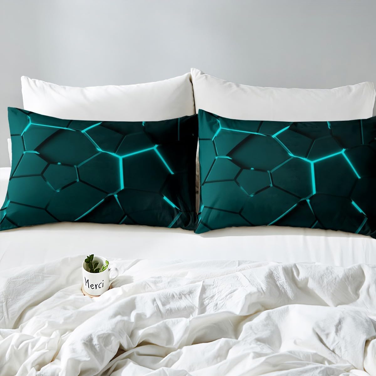 Thumbnail 5 de Loussiesd Geometric Effects 3D Duvet Cover Double 200cm