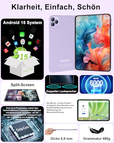 Detalle 2 de GOODTEL Tablette Android 15, 22 Go, 5G ⚙