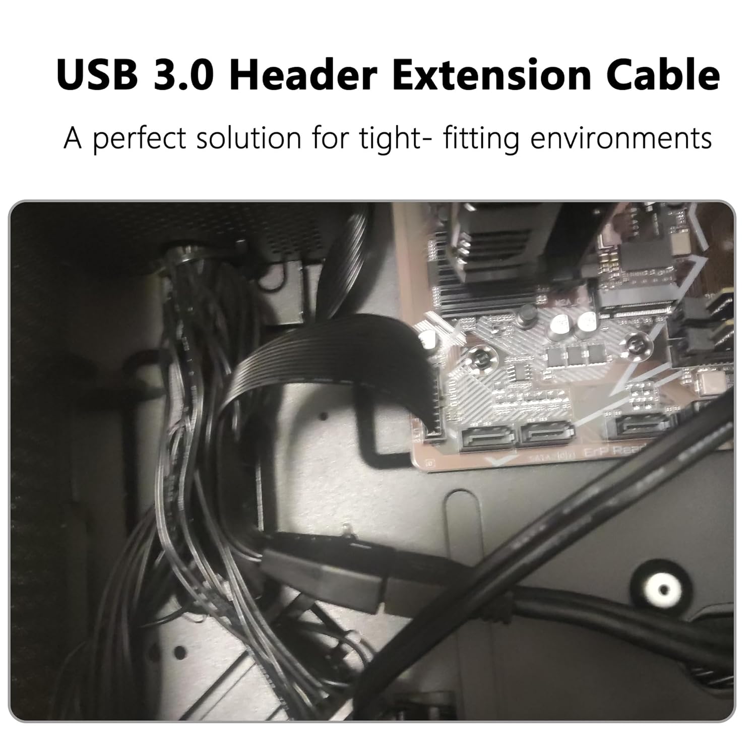 Detalle 2 de MISYNLON USB 3.0 Header Extension Cable 5.9in 🔌