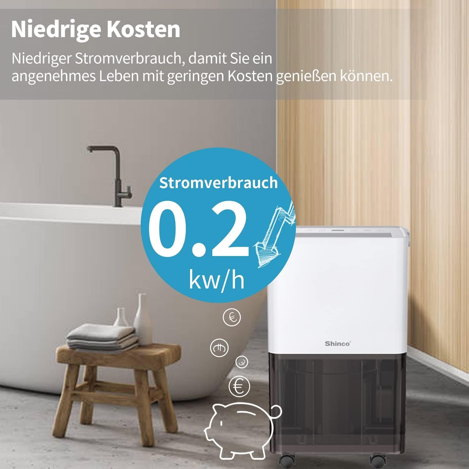 Detalle 2 de SHINCO Luftentfeuchter 10L für 45m³