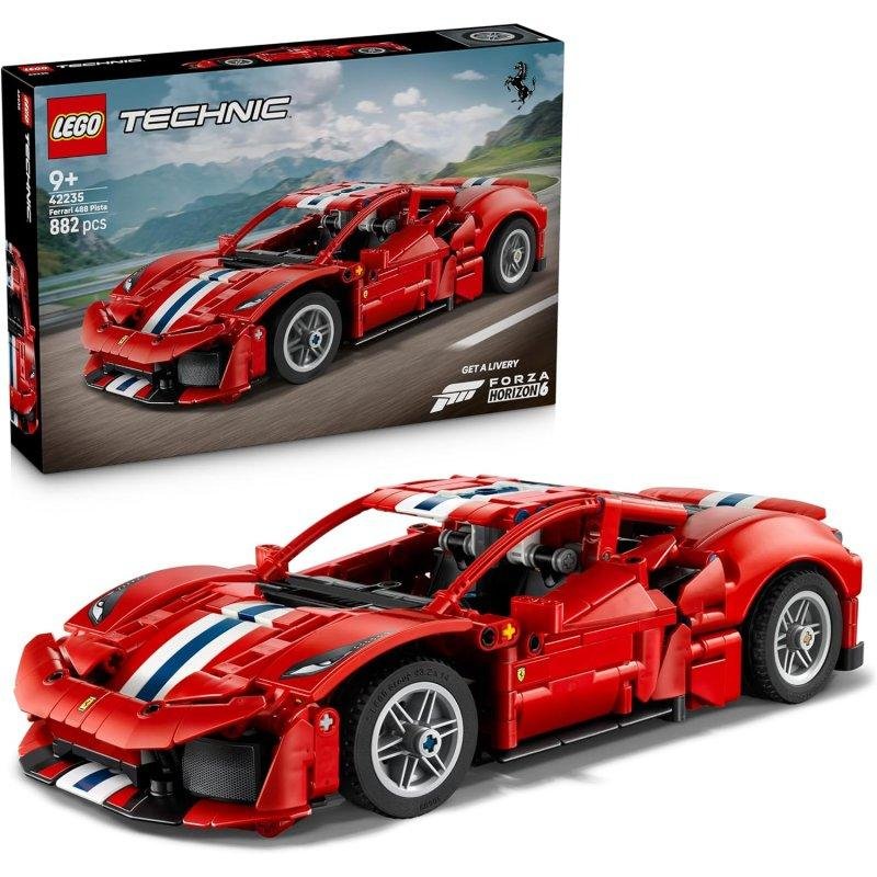 Detalle de LEGO Technic Coche Ferrari 488 Pista 42235 — 882 piezas