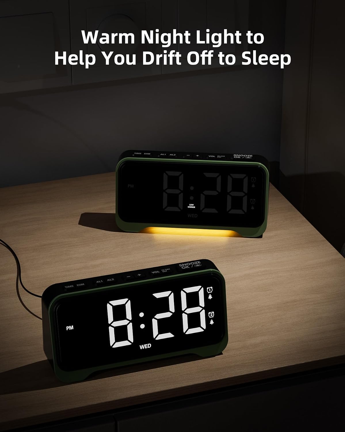 Detalle de ROCAM Alarm Clock Beside for Heavy Sleepers & Teens