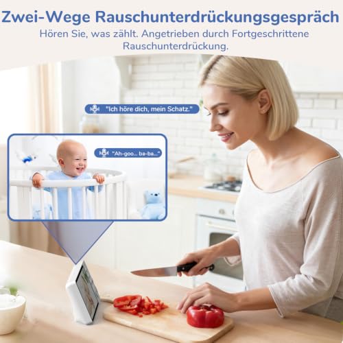 Thumbnail 7 de jeeber Ohne WLAN Babyphone mit Kamera – 1080P, 5-Zoll IPS Display und 360° Blickwinkel