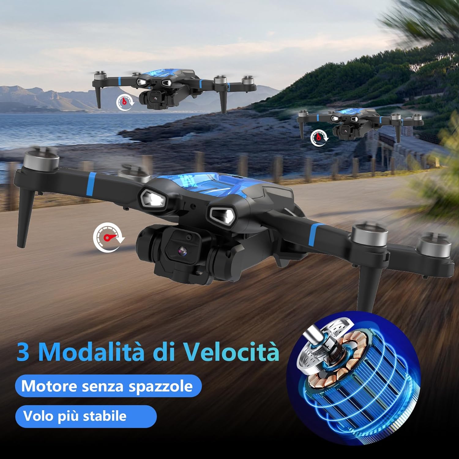 Thumbnail 5 de Morlyrctooy M18LCD Drone pieghevole con fotocamera 4K